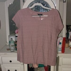 Simply Vera Vera Wang Dusty Pink Short Sleeve Tee